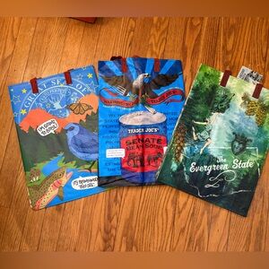 Trader Joe’s shopping bags— Washington, DC., Washington state, & Idaho. NWT